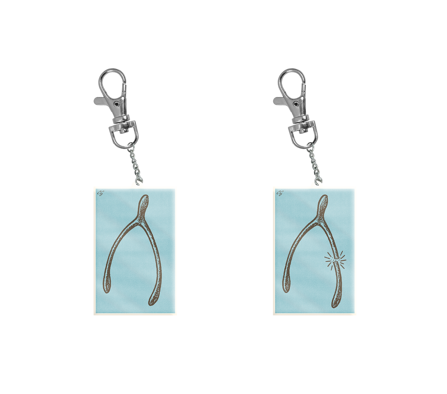 Wishbone Breaking Keychain - Conan Gray