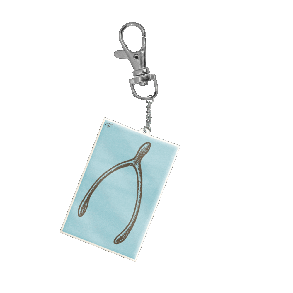 Wishbone Breaking Keychain